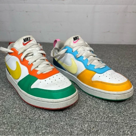 Nike Dunk Low GS Multi Color White Orange Green Sneakers Size 5Y FQ8373-902 - Picture 6 of 12